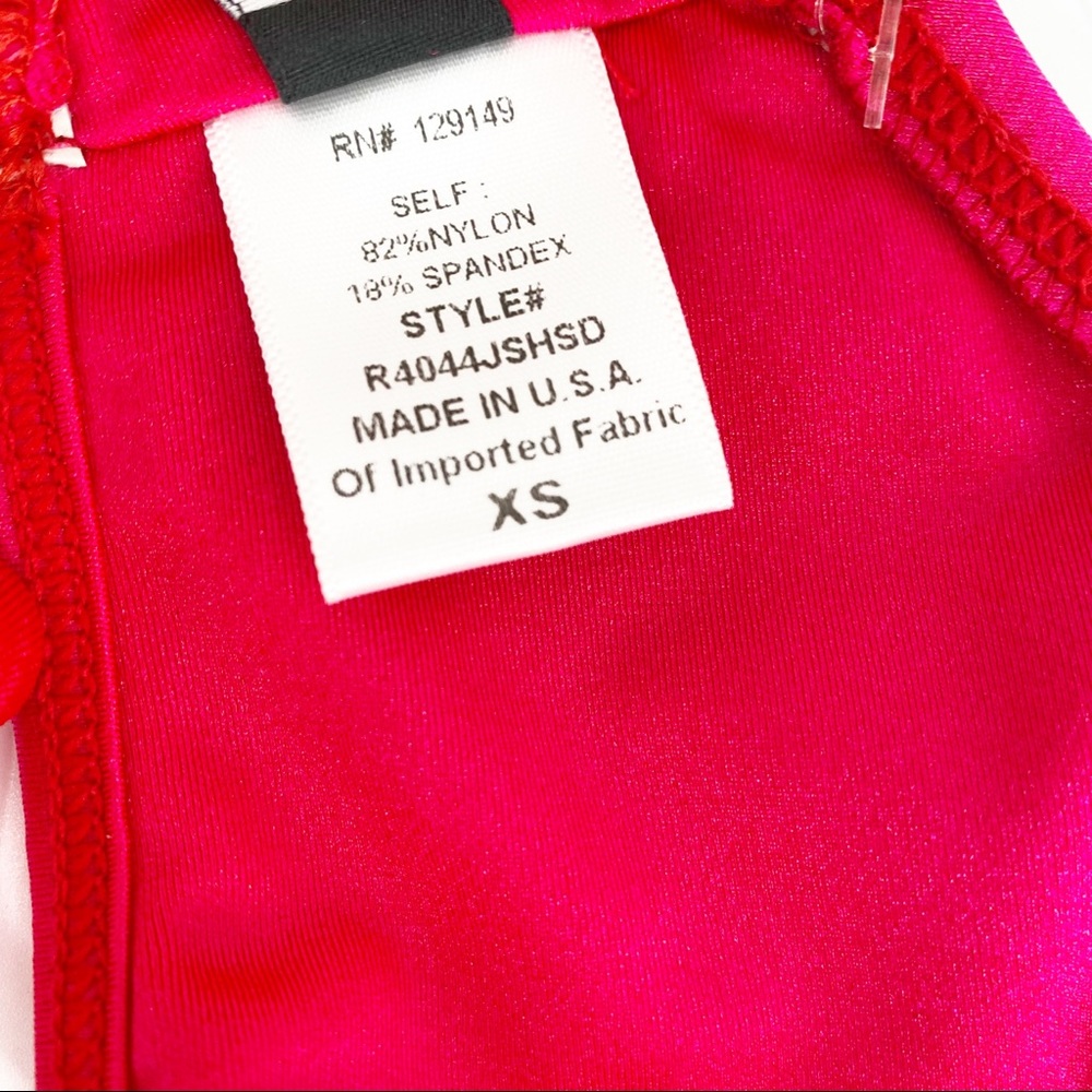 Ris-K Swim Fuchsia Hot Pink Shimmer Breeze Bikini Swim Top Size XS NEW *SPOT - Picture 14 of 16